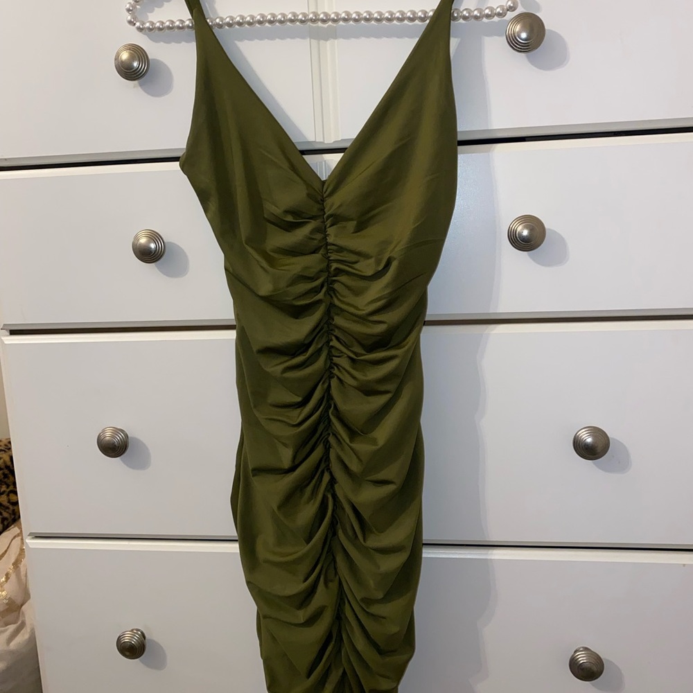 Ruched mini dress